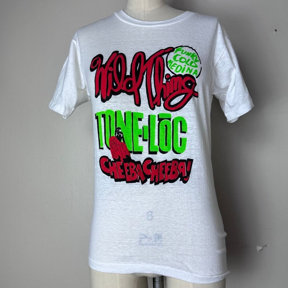 Vintage 1980s/1990s Tone Lōc T-Shirt, Healthknit Size XS/S, Parking Lot Rap Tee